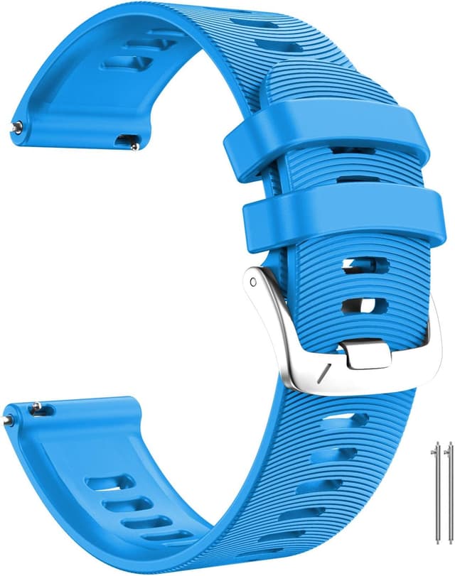 Detalle de ANBEST cinturino compatibile 20 mm con sgancio rapido per Garmin Vivoactive 3 / Forerunner 245 / 645 e Vivomove HR (blu)