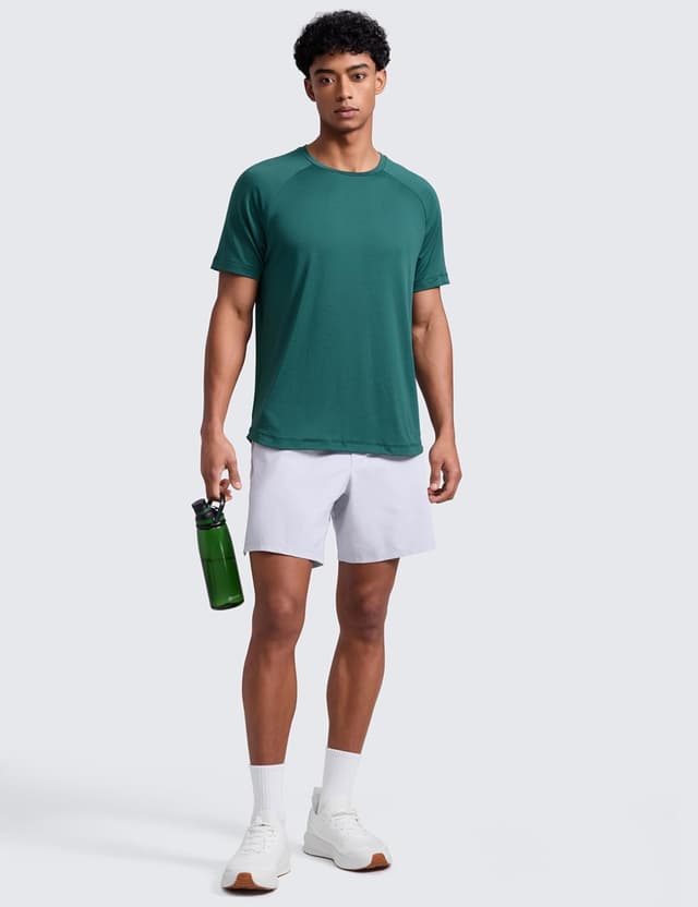 Detalle 2 de CRZ YOGA maglietta uomo traspirante leggera a girocollo, con tessuto ad asciugatura rapida