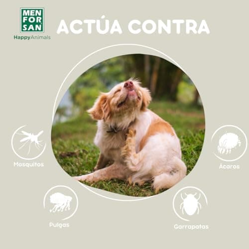 Detalle de MENFORSAN Repelente Natural de Insectos con citronela para perros (500 ml)