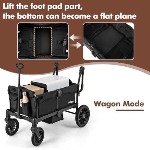 Thumbnail 4 de INFANS Wagon Stroller for 2 Kids with Removable Canopy 🚼