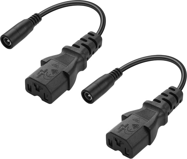 Detalle de DC power adapter cable 15cm 2 pack