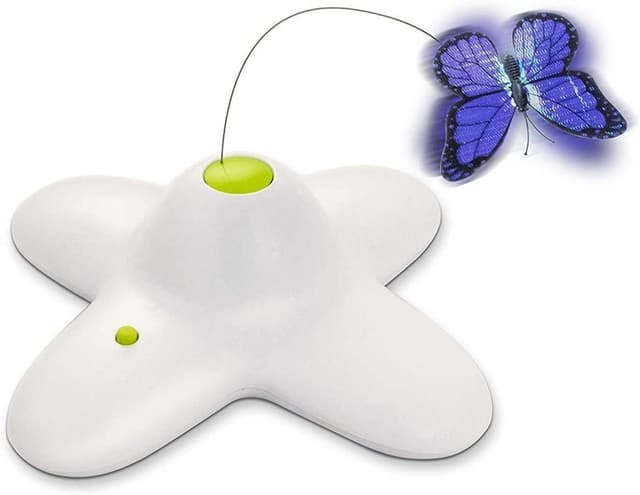 Detalle de ALL FOR PAWS interactive butterfly cat toy (flutter bug) with 360° rotation