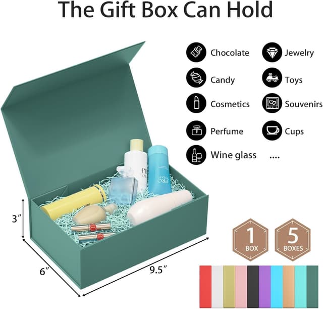 Detalle de 2er Geschenkbox-Set 30x15x10 cm Grün