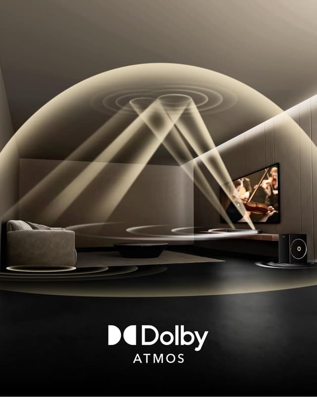 Detalle de ULTIMEA Soundbar 3.1.2 mit 6,5-Zoll-Subwoofer, HDMI eARC & Bluetooth 5.4 (Skywave F30 Boom) – Heimkino für TV