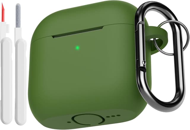 Detalle de KOKOKA AirPods 4 Silicone Case Cover with Cleaner Kit (Grass Green)