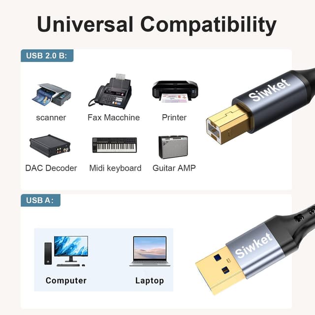 Thumbnail 6 de Siwket USB Druckerkabel 5M 🔌