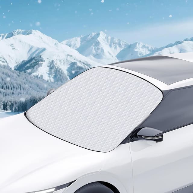 Detalle de Alaoo copri parabrezza da auto antighiaccio e anti grandine, telo invernale per neve e gelo