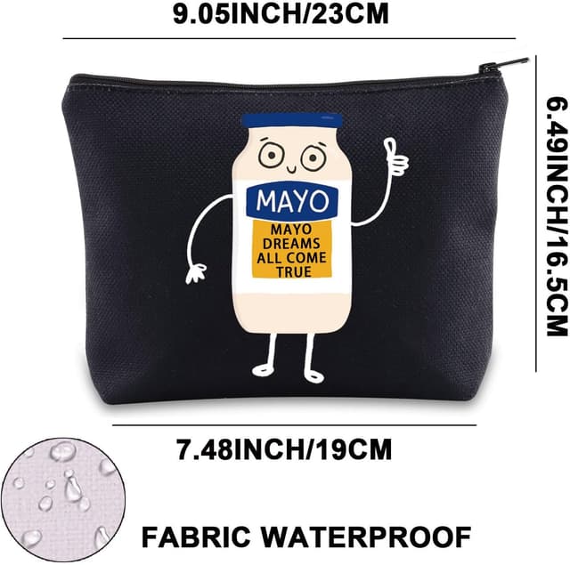 Detalle 2 de Mayonnaise Makeup Bag Mayo Lover Gifts waterproof zipper pouch (Mayo UK)