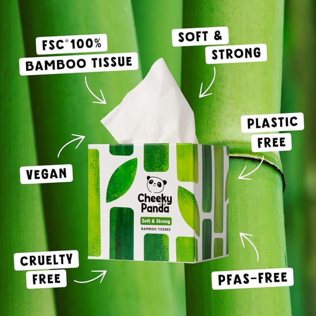 Thumbnail 6 de The Cheeky Panda Bamboo Tissues 12 Boxes
