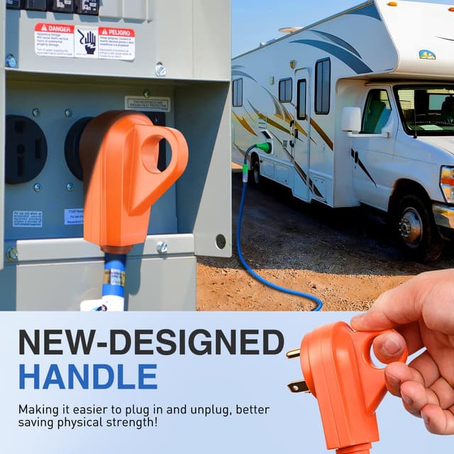 Thumbnail 6 de Nilight 30 Amp RV Replacement Plug (NEMA TT-30P, 125V) Heavy-Duty Male with Handle