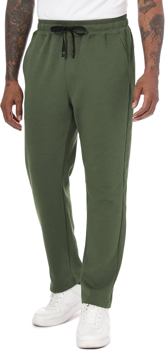 Detalle de Yageshark Herren-Jogginghose aus Baumwolle mit Stretch, atmungsaktiv & mit Taschen