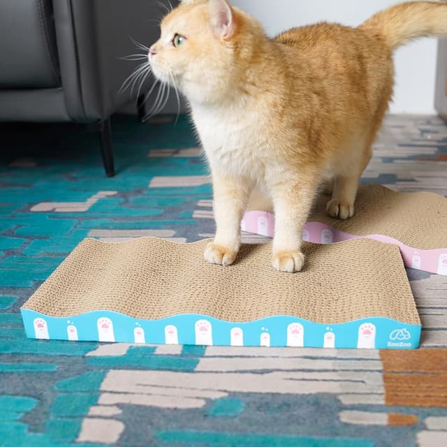 Thumbnail 1 de ZooZoo 2-Pack Curved Corrugated Cat Scratchers