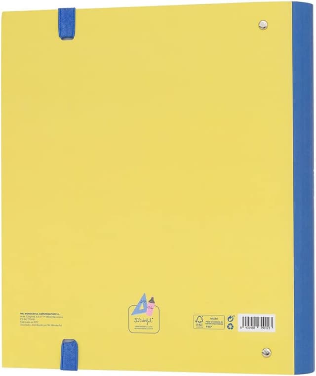 Detalle 1 de Mr. Wonderful Classeur à anneaux avec carnet intégré (120 feuilles quadrillées) WOA11102ES