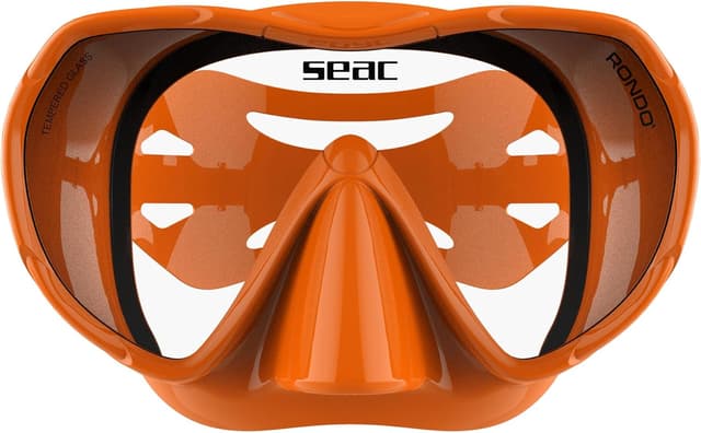 Detalle 2 de SEAC Rondò : masque frameless en silicone et verre unique, volume réduit pour plongée et snorkeling