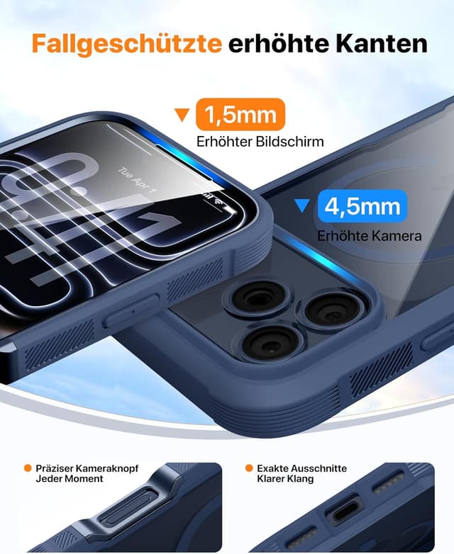 Thumbnail 6 de Diaclara Hülle iPhone 17 Pro Max MagSafe 360° Blau