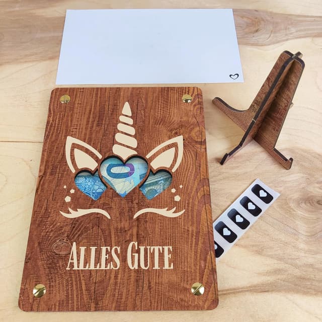 Detalle 2 de Einhorn Geschenke für Mädchen XL Geldkarte