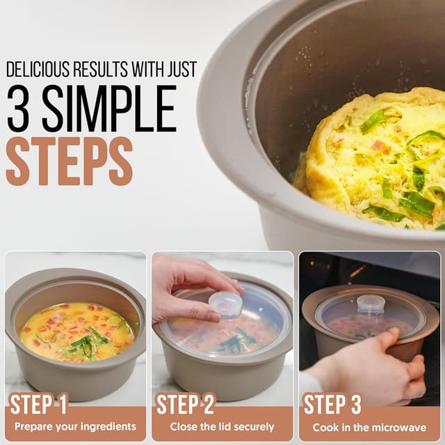 Thumbnail 2 de FIRGI 27oz Silicone Microwave Steamer Pot