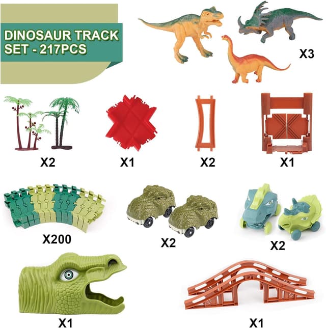 Thumbnail 3 de GIAT Dinosaur Track Toys 217‑Piece Set