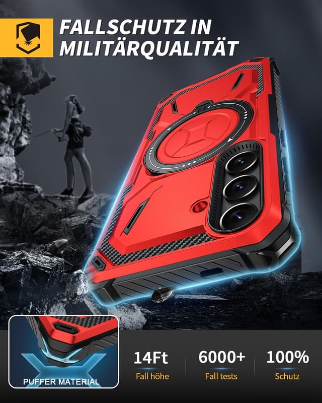 Detalle 2 de Lanhiem Galaxy S25 Plus Hülle mit Schutzfolie