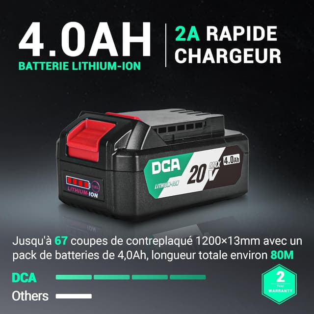 Thumbnail 5 de DCA Scie Circulaire Mini 20V 4,0Ah