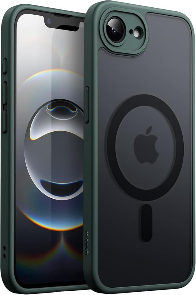 Thumbnail 6 de JETech Cover Magnetica per iPhone 17e (2026) / iPhone 16e con MagSafe traslucido opaco sottile antiurto (nero)