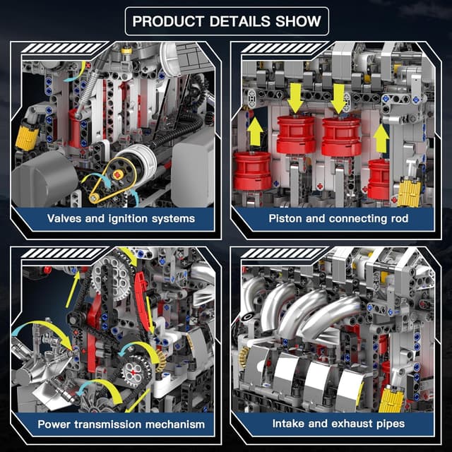 Thumbnail 5 de Mould King 10087 Technik Motor Bausatz Bausteine 1787 Teile