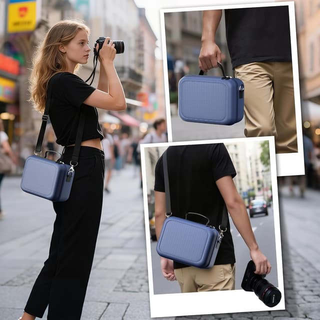 Detalle 2 de ProCase Kameratasche für Canon EOS 2000D/250D und EOS R10/R7 – Navy, kompakter Schutz für DSLR & spiegellose Kameras