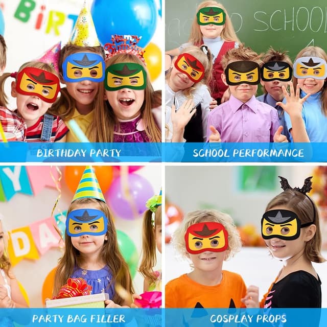 Thumbnail 6 de URAQT cosplay maschere bambini 12 pezzi
