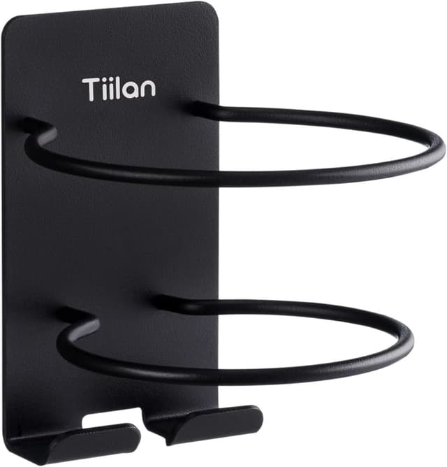 Detalle de Tiilan Wall-Mount Hair Dryer Holder (SUS 304 Stainless Steel, Self-Adhesive) – Black