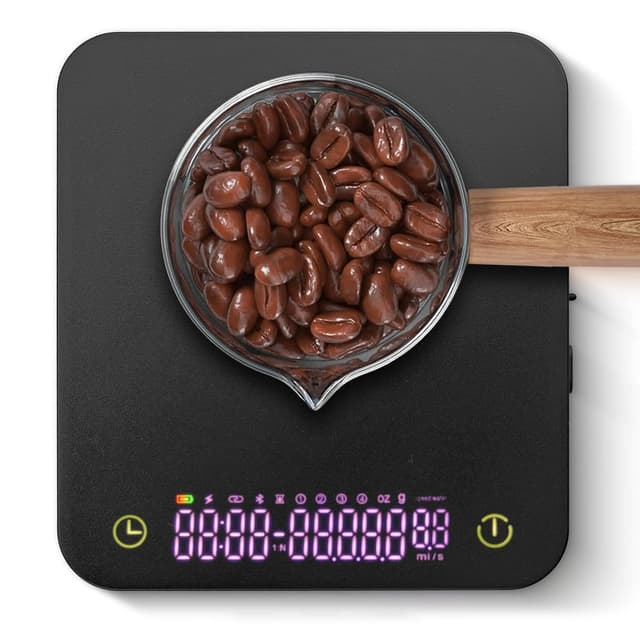 Detalle de Diceaynico wiederaufladbare Mini-Kaffeewaage mit Temperaturregler, 0,1 g Genauigkeit (3 kg/0,1 g)