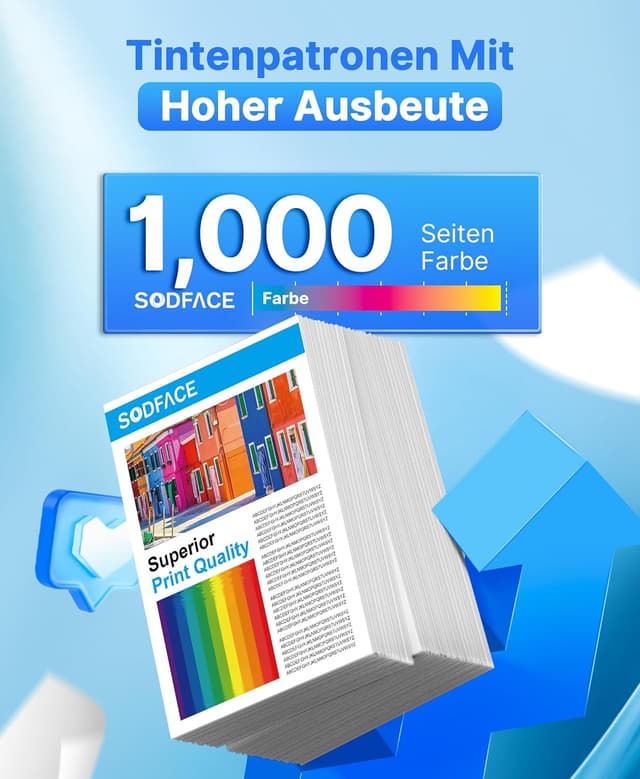 Detalle de SODFACE CLT-P404C 404S Toner-4er-Pack kompatibel mit Samsung Xpress C480/C430 – Schwarz/Cyan/Gelb/Magenta