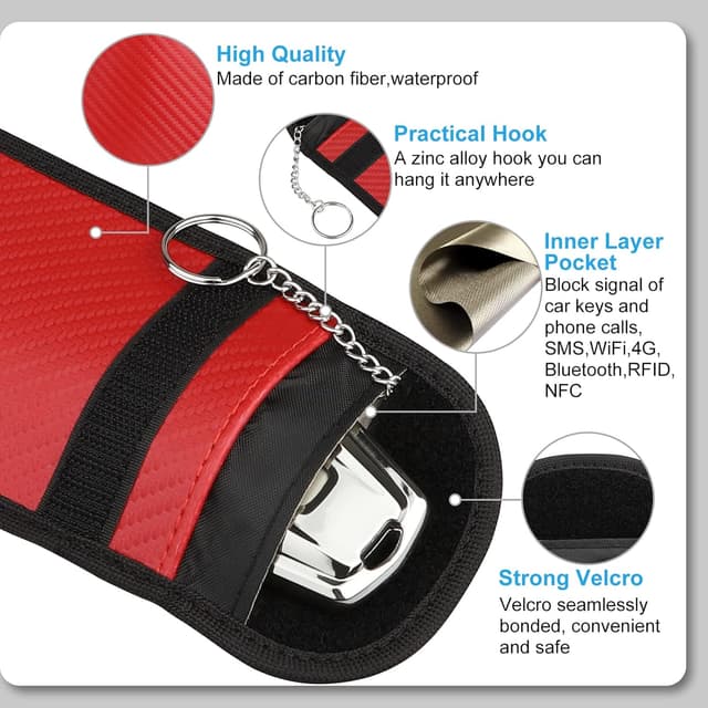 Detalle 2 de Diyife Faraday Pouch 2-pack for car keys 🔐