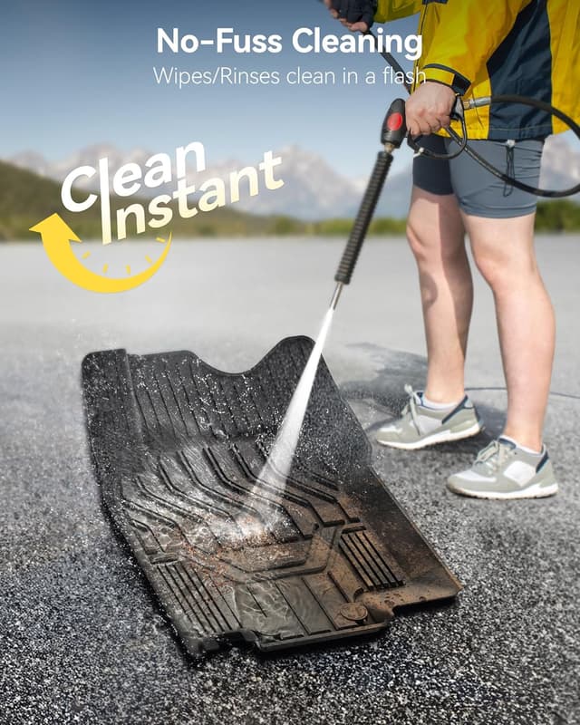 Detalle de 3W Custom Fit TPE Floor Mats & Cargo Mat for Nissan Rogue (2021–2026, Full Set) – Black