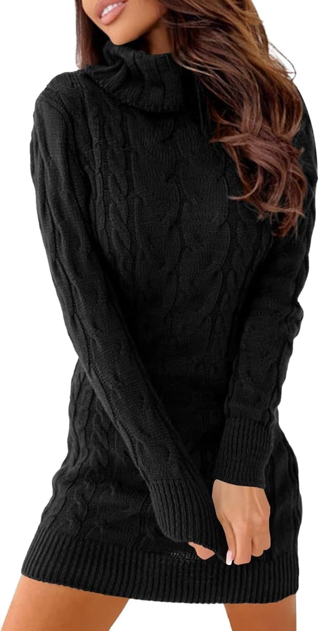 Imagen de Ebifin Strickkleid Rollkragen 1 Stück 🧥 en OfertitasTOP