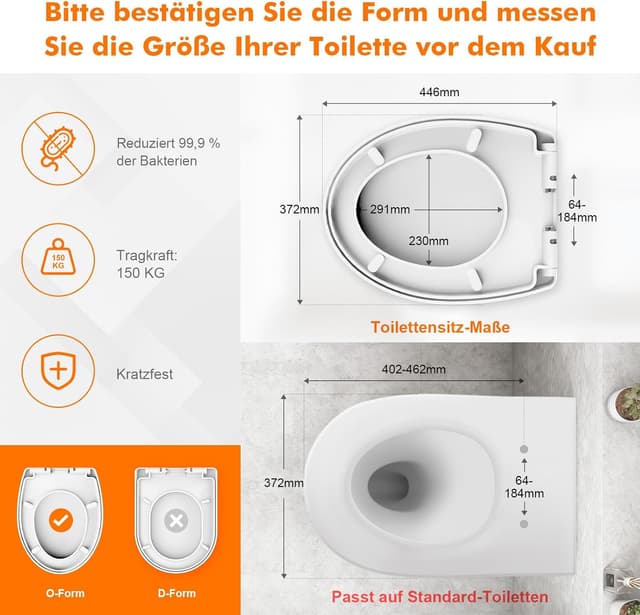 Detalle 2 de Ibergrif M41002 Toilettendeckel 150 kg đźš˝