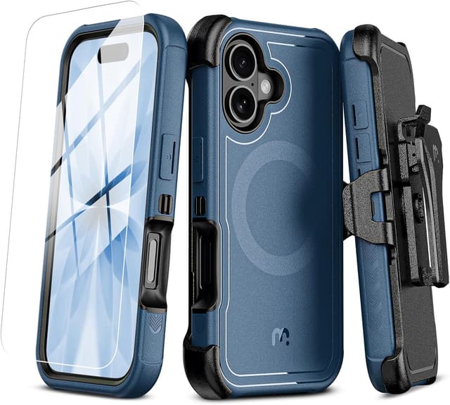 Detalle de M MYBAT PRO Maverick Series Case for iPhone 17 with Belt Clip Holster (MagSafe Compatible)