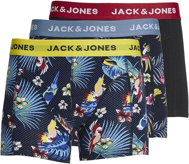 Imagen de JACK & JONES Jacflower Bóxer 3 Pack para Hombre 🌊 en OfertitasTOP