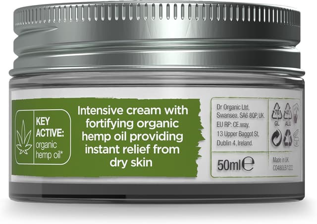 Detalle 2 de Crème visage chanvre 24H Dr. Organic 50 ml