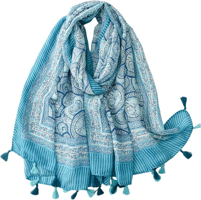 Detalle de prinfantasy long women’s scarf shawl wrap (180 x 85cm) for evening, wedding & everyday wear