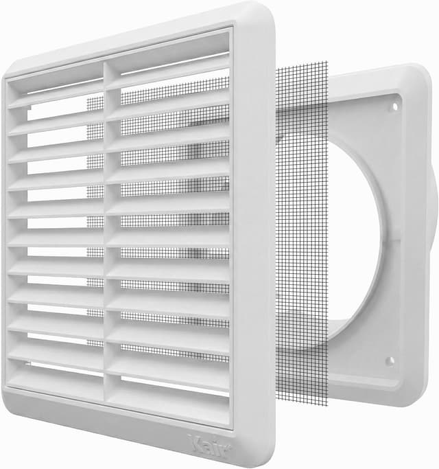 Detalle de Kair 100mm louvred wall vent grille