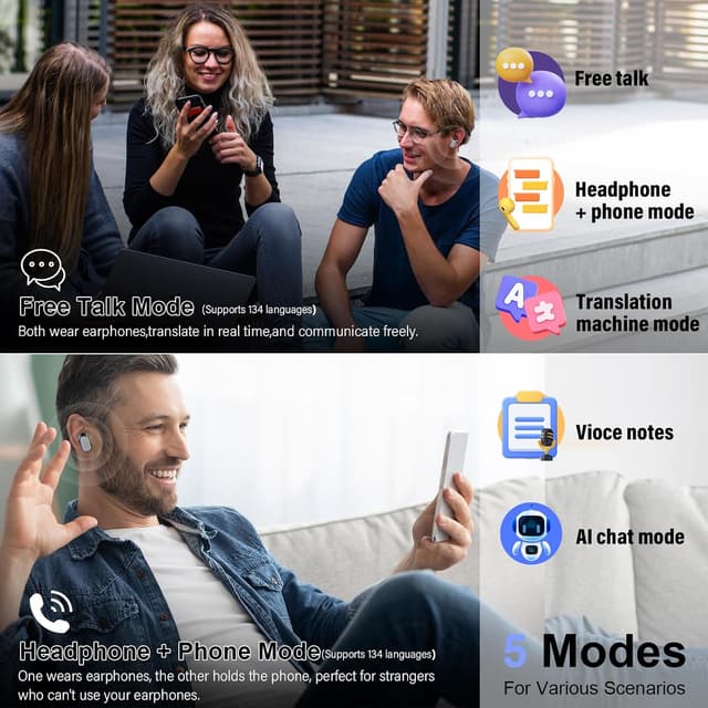 Detalle de Conyat H63 Traducteur Bluetooth 5,4