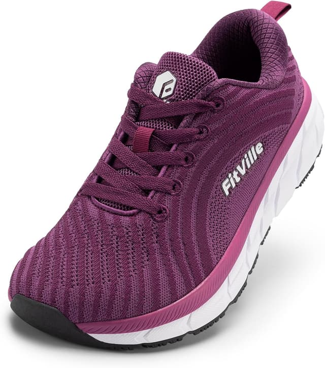 Detalle de FitVille Chaussures femme wide fit extra large pieds respirantes pour course, marche et activités