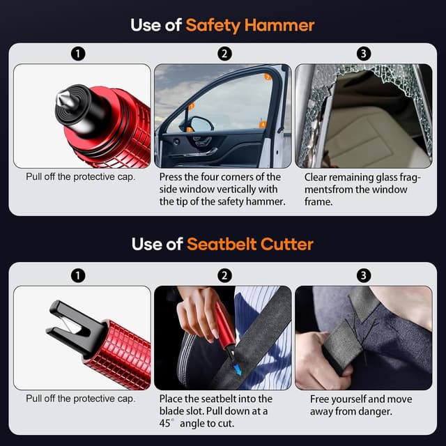 Thumbnail 4 de XTTANK 2-in-1 Car Window Breaker 3PCS