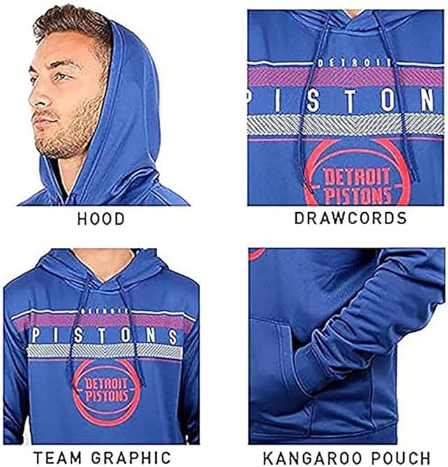 Detalle 1 de Ultra Game Men’s NBA Official Super Soft Midtown Hoodie Sweatshirt