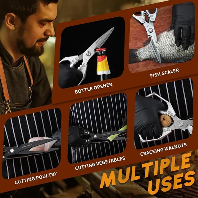 Thumbnail 4 de HUUSK Kitchen Shears Set Stainless Steel 1pc ✂