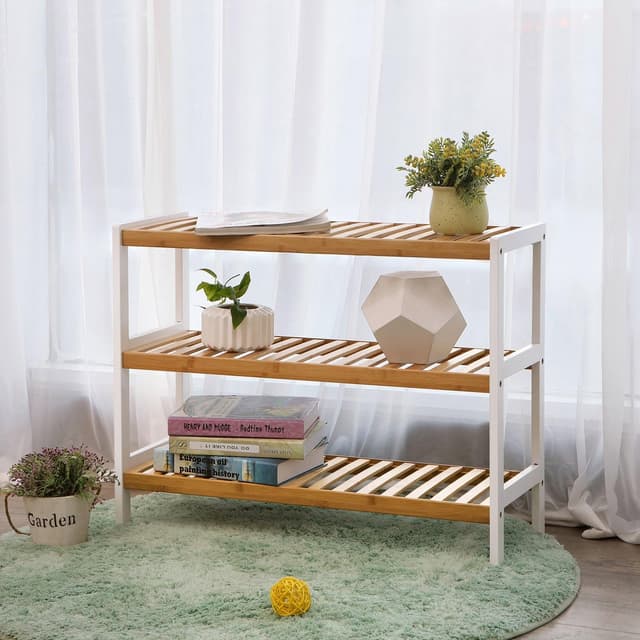 Thumbnail 1 de SONGMICS Scarpiera Bambù 3 Ripiani 9 Paia