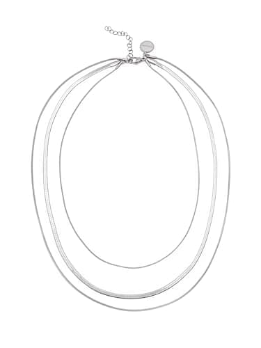 Detalle 2 de SINGULARU Collar Maat de acero inoxidable para mujer (diseño en capas)