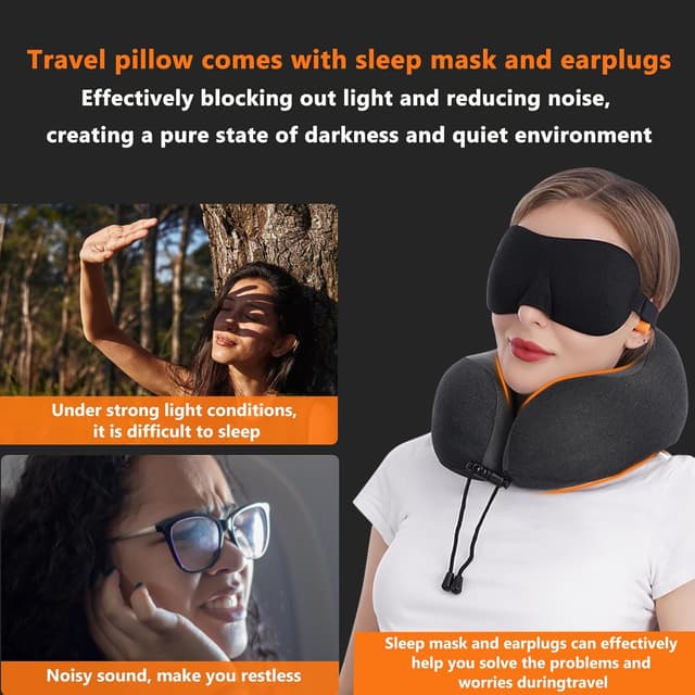 Detalle de MLVOC Memory Foam Neck Pillow for Travel
