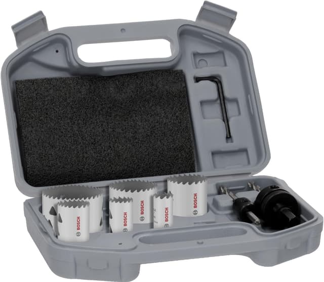 Set di seghe a tazza Multi Material Bosch 9x (filettate) per fori su acciaio e cartongesso