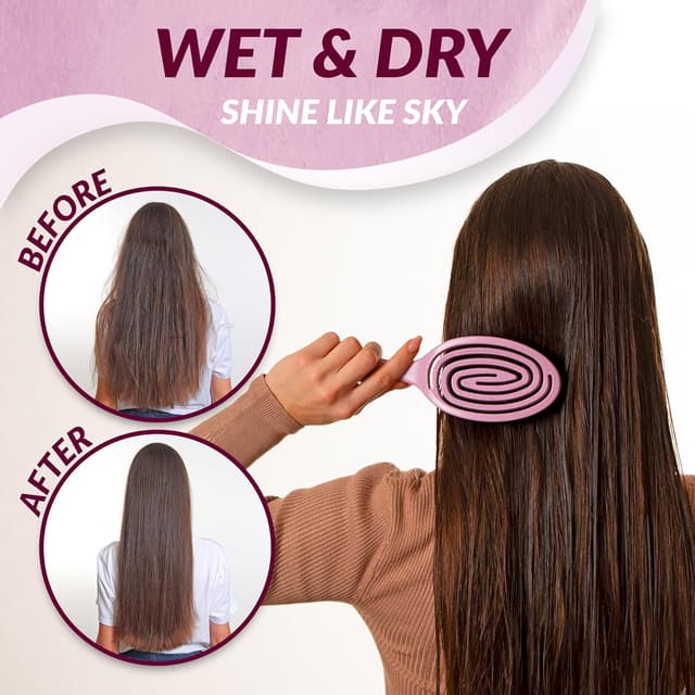 Detalle de marQus Bio Haarbürste mit Wildschweinborsten „Detangler“ – nass & trocken, Doppelspiralfeder